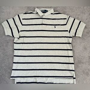 Men’s XXL ralph Lauren Polo Grey Striped